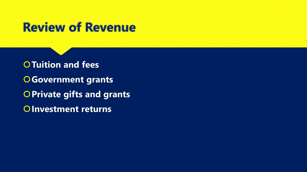 review of revenue