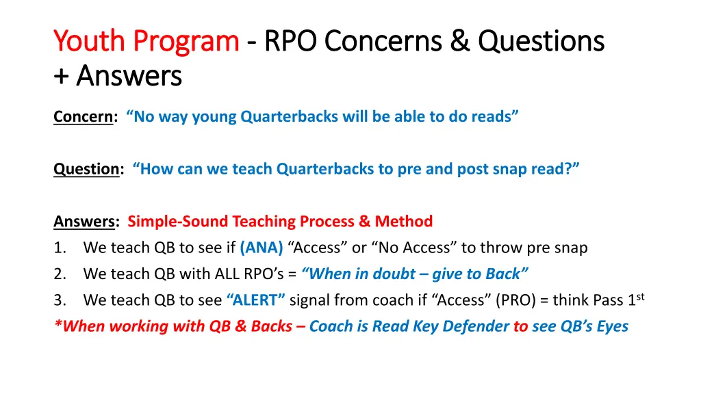 youth program youth program rpo concerns
