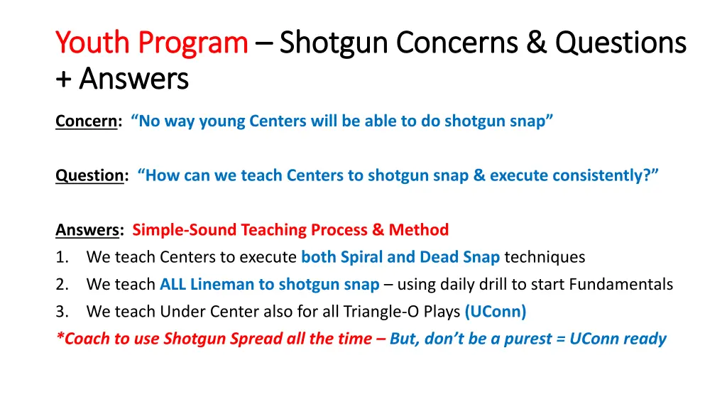 youth program youth program shotgun concerns