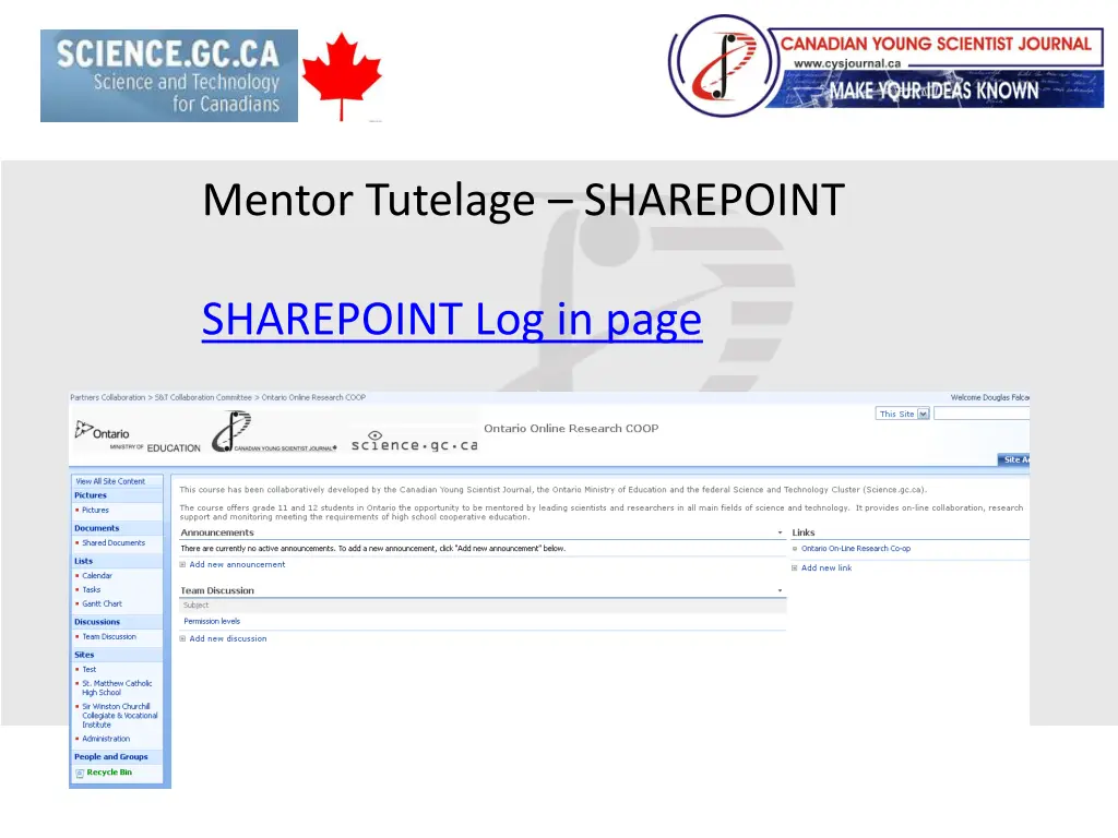 mentor tutelage sharepoint