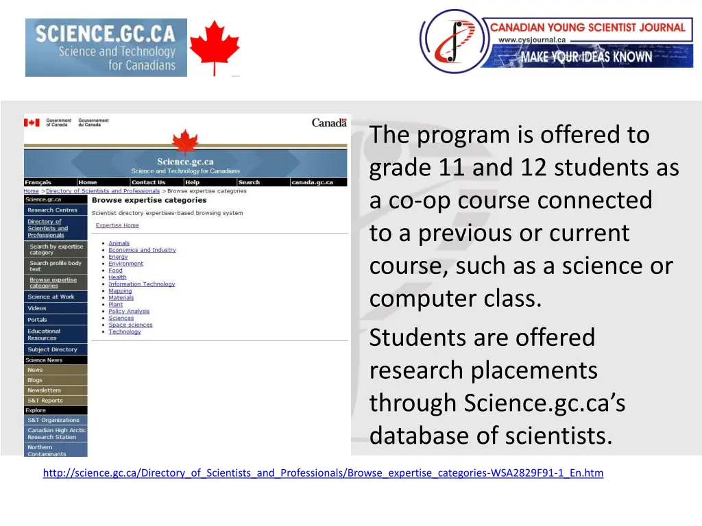 the program is offered to grade