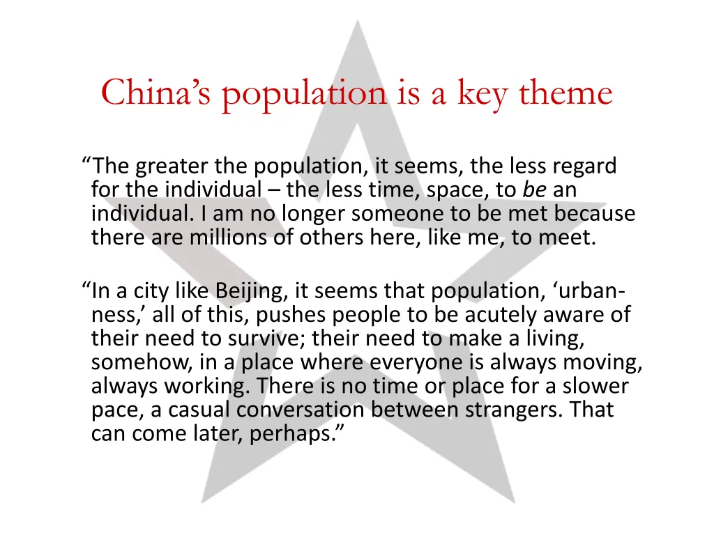 china s population is a key theme