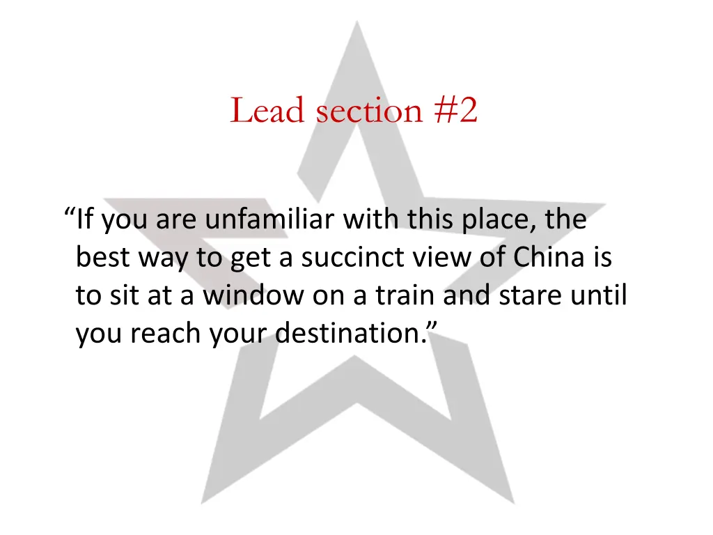 lead section 2
