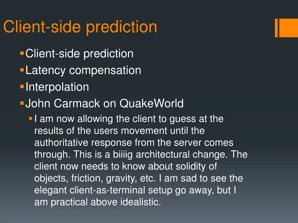 client side prediction