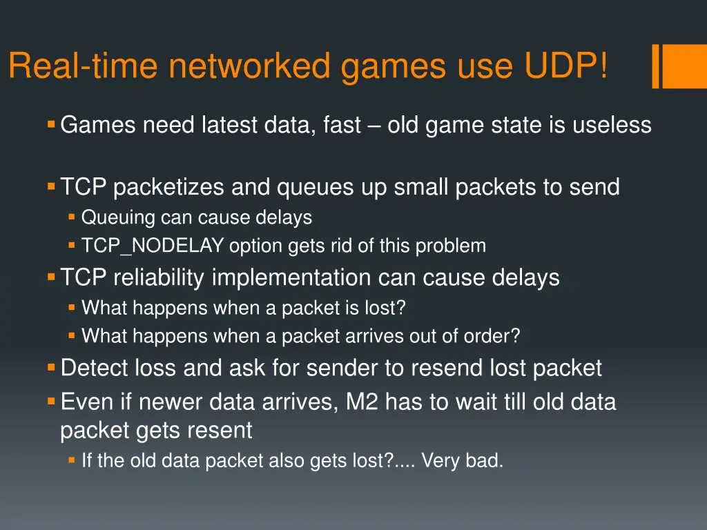 real time networked games use udp