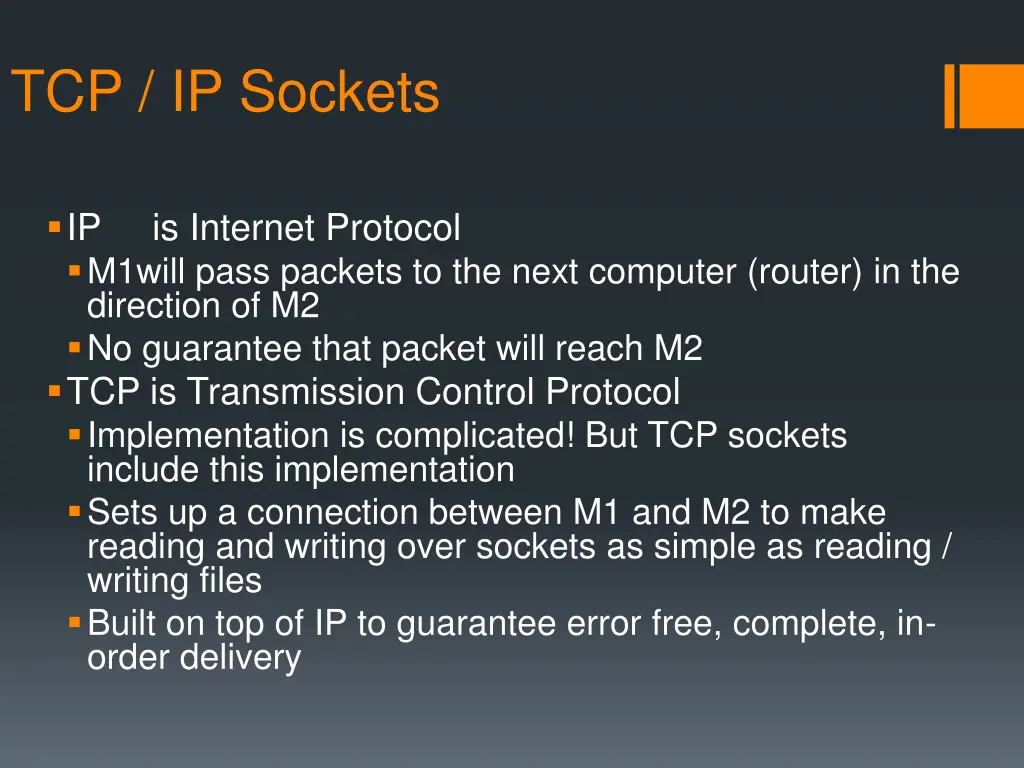tcp ip sockets