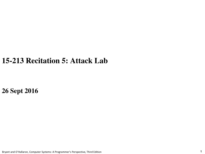 15 213 recitation 5 attack lab