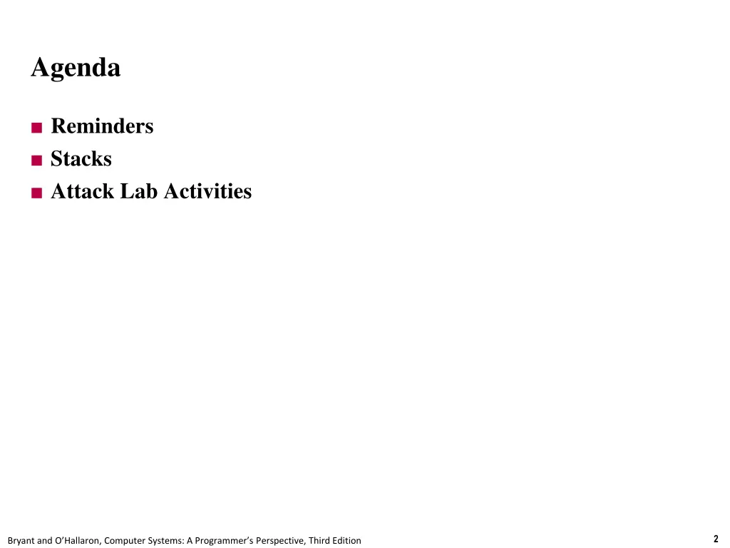 agenda