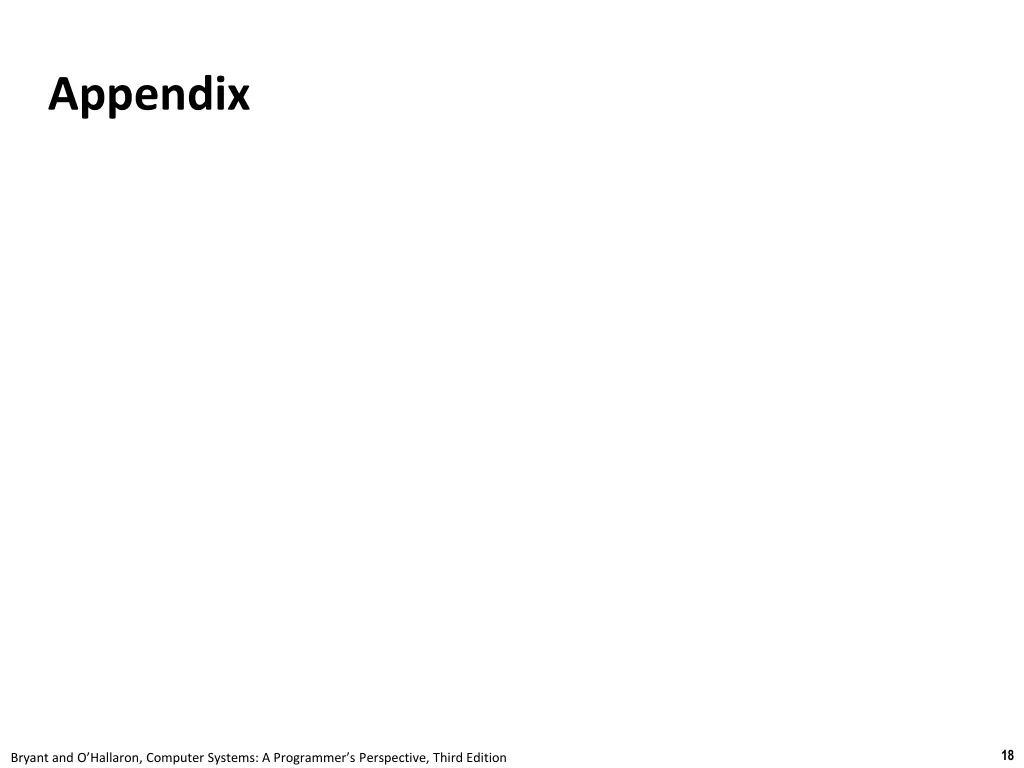 appendix