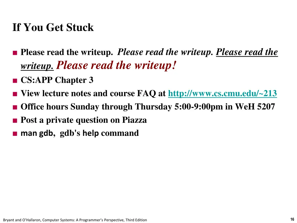 if you get stuck