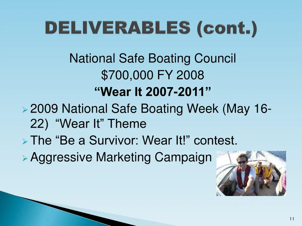 national safe boating council 700 000 fy 2008
