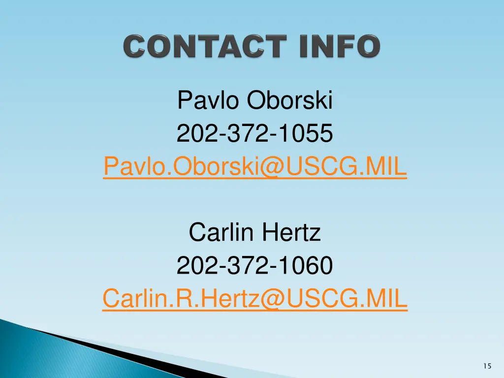 pavlo oborski 202 372 1055 pavlo oborski@uscg mil