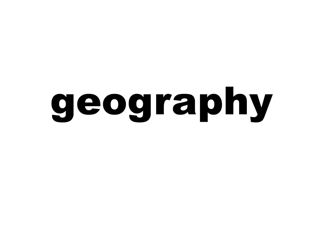geography