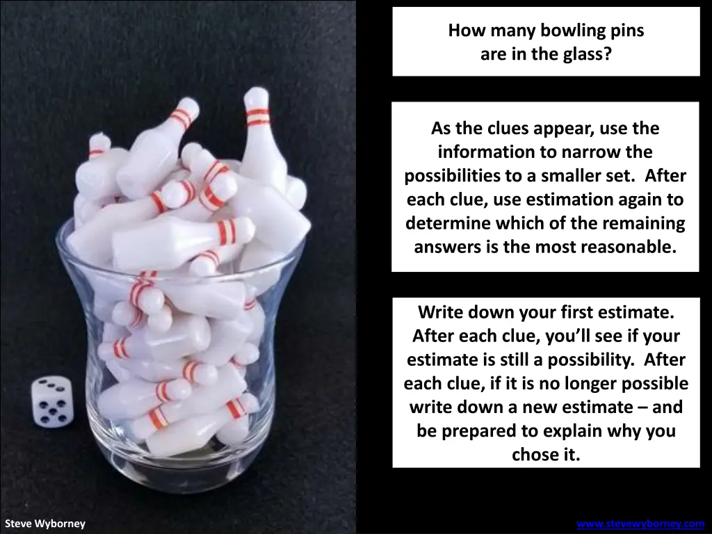 how many bowling pins are in the glass