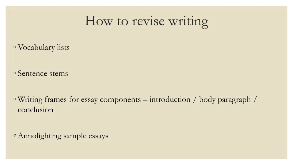 how to revise writing