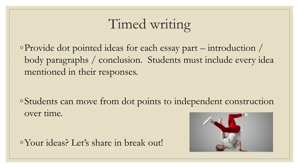 timed writing