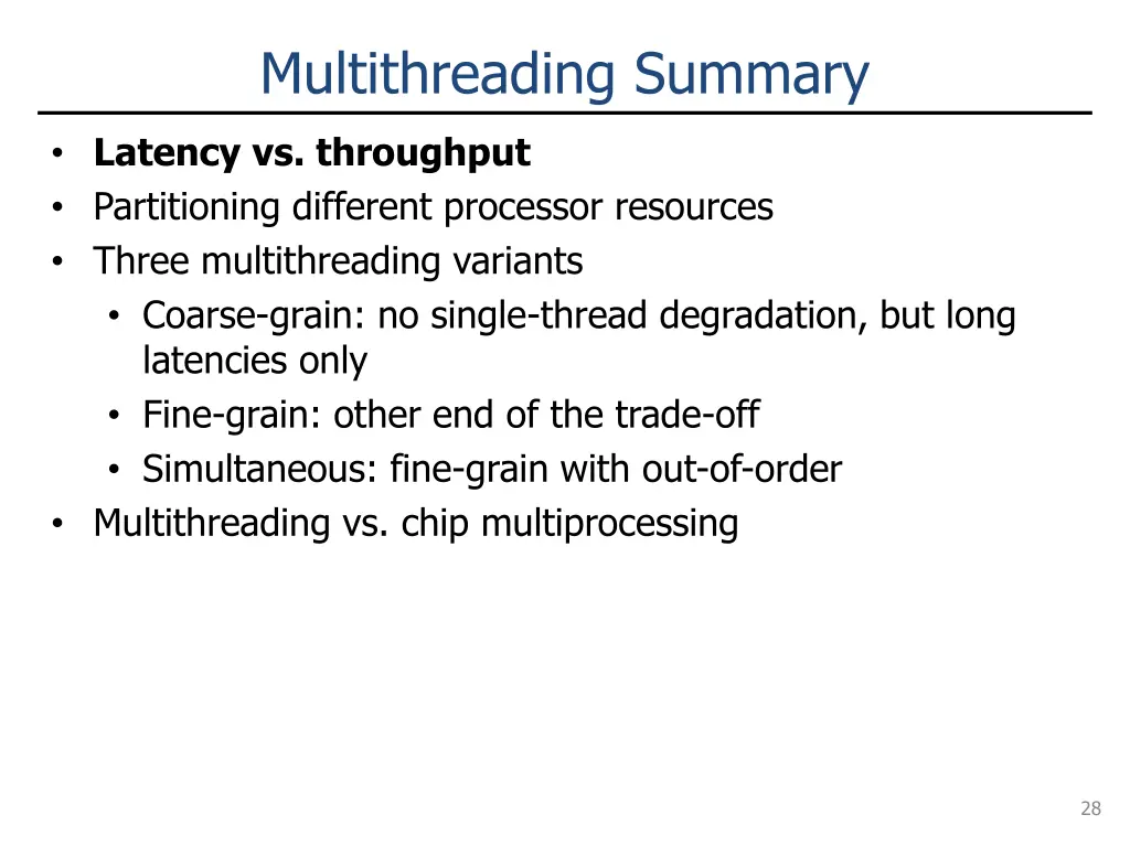 multithreading summary