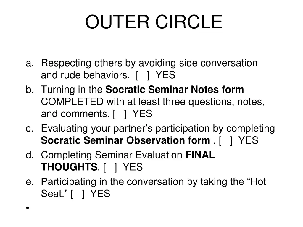 outer circle