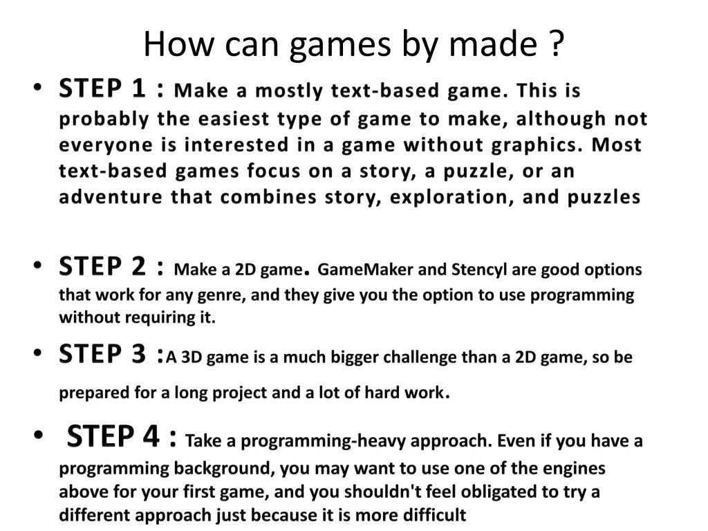 how can games by made