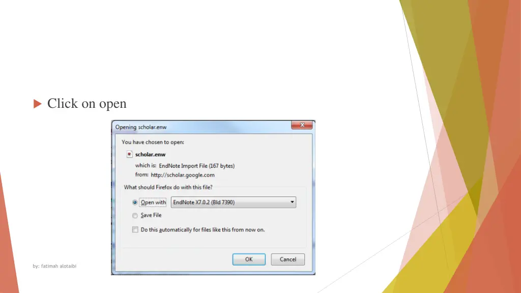 click on open