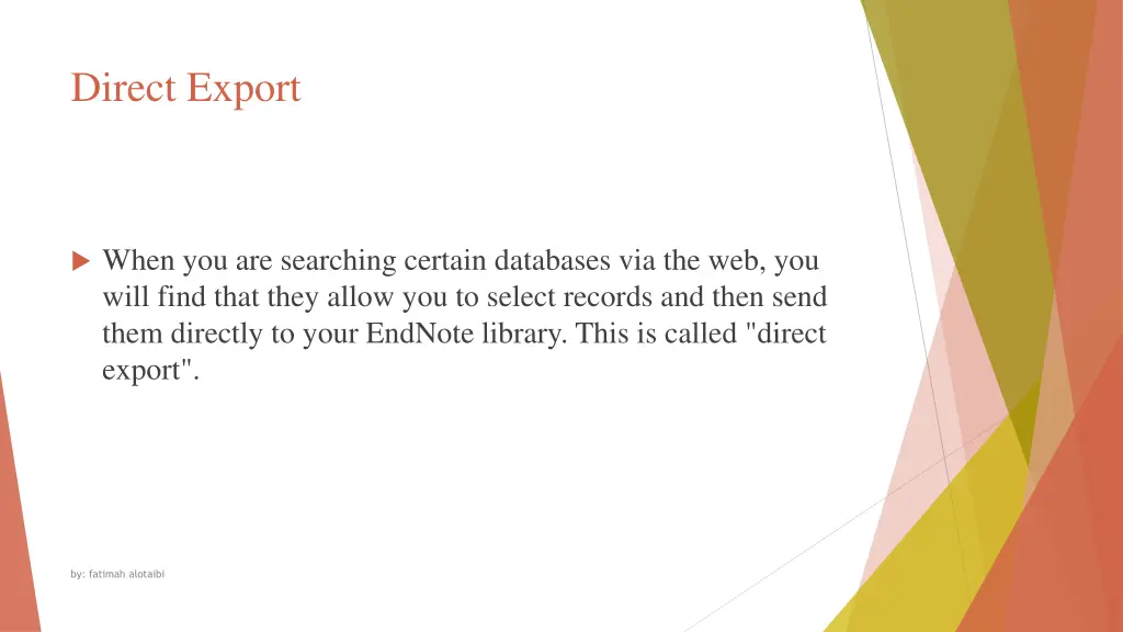 direct export