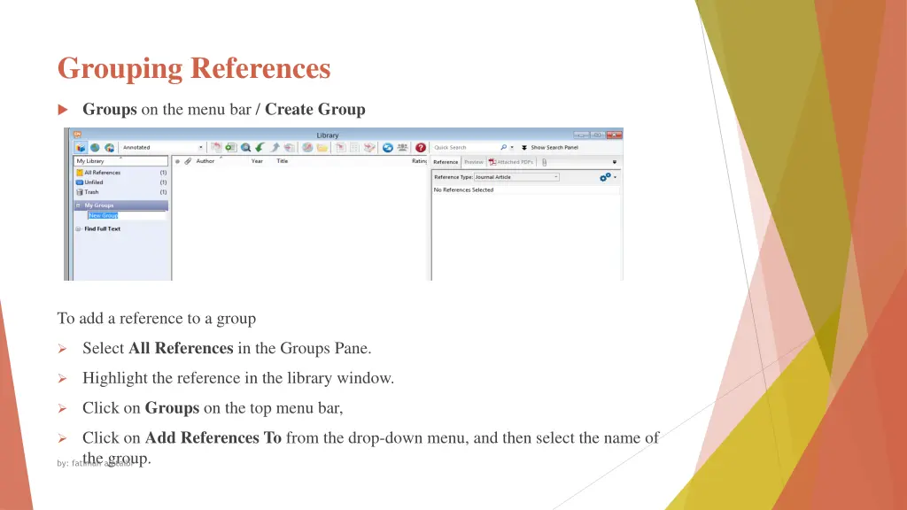 grouping references