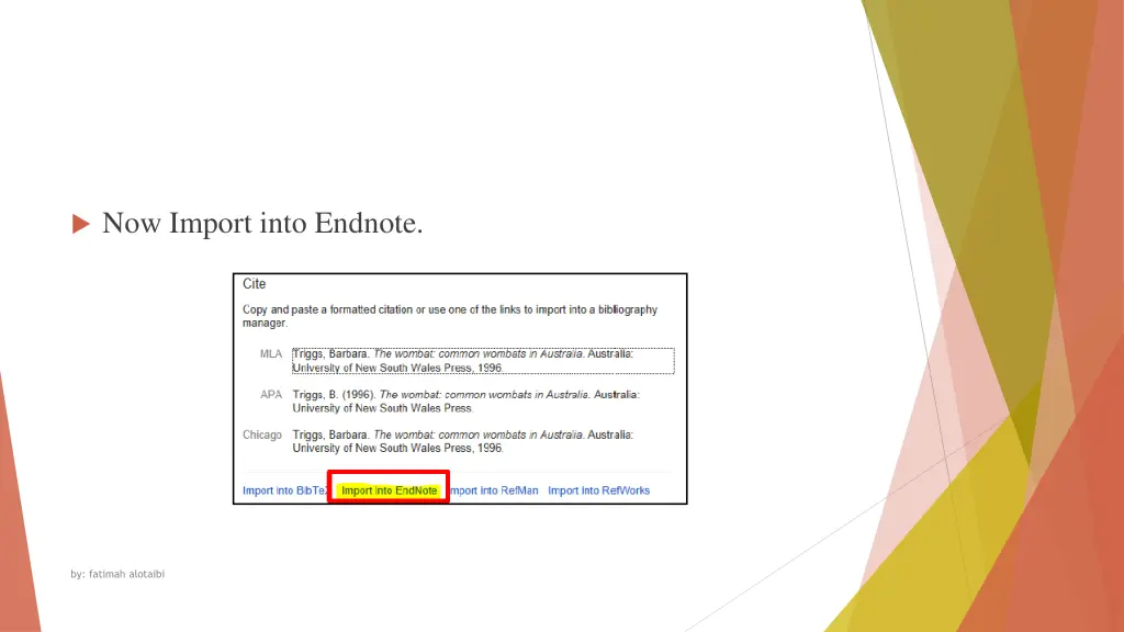 now import into endnote