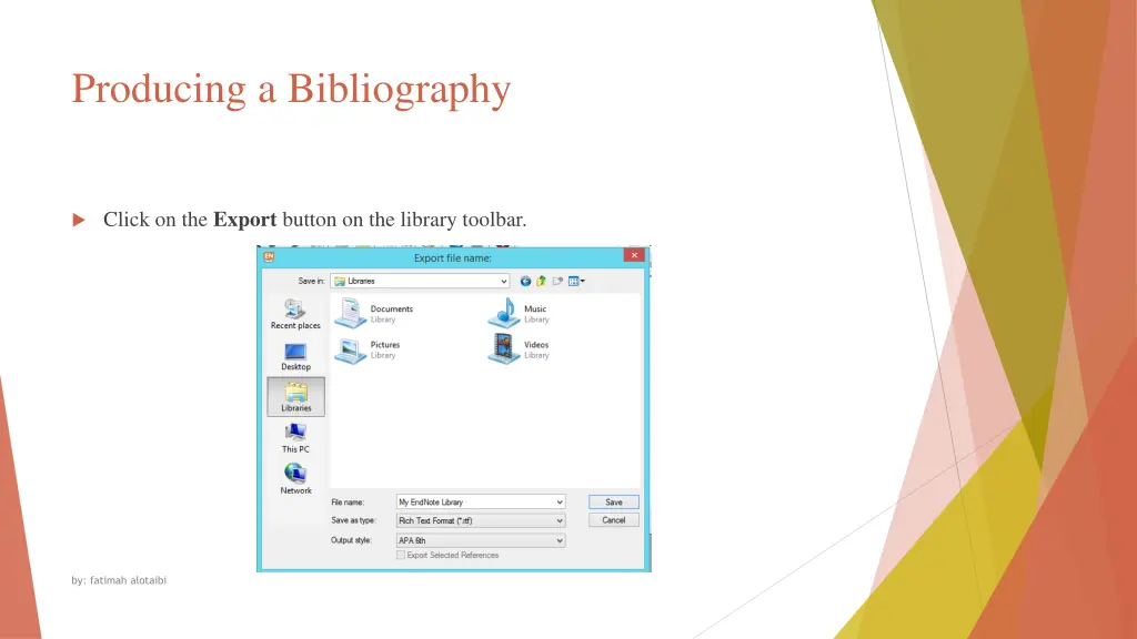 producing a bibliography