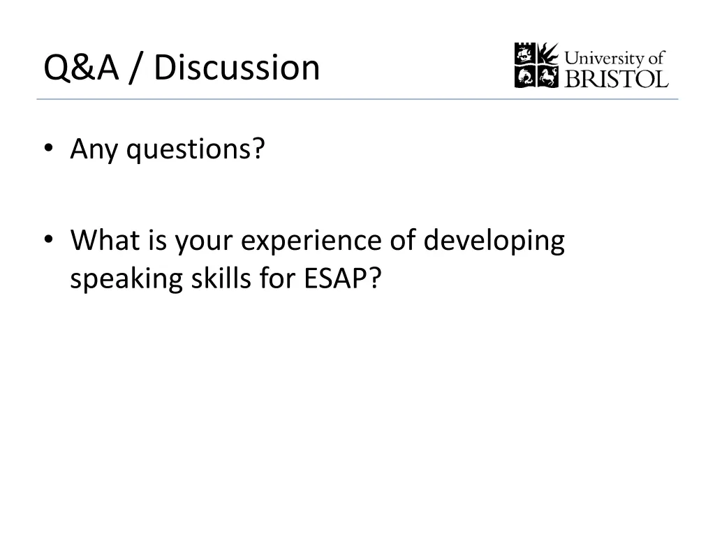 q a discussion