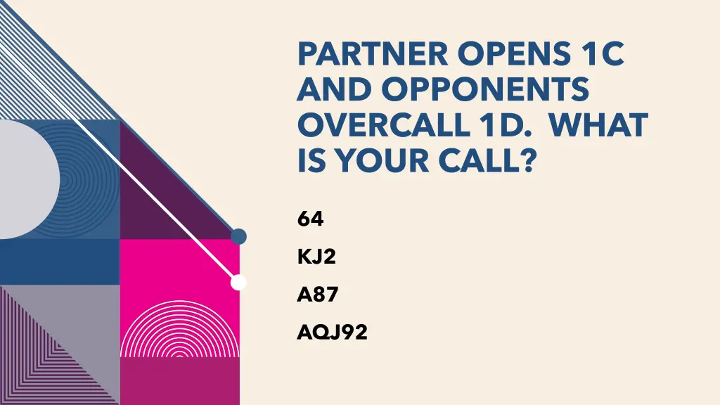 partner opens 1c and opponents overcall 1d what 2