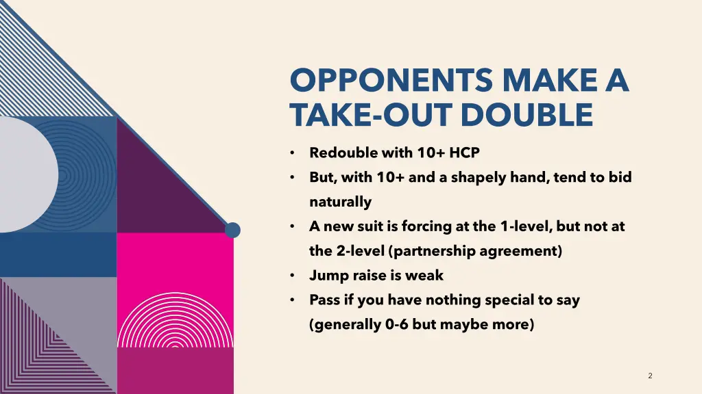 opponents make a take out double