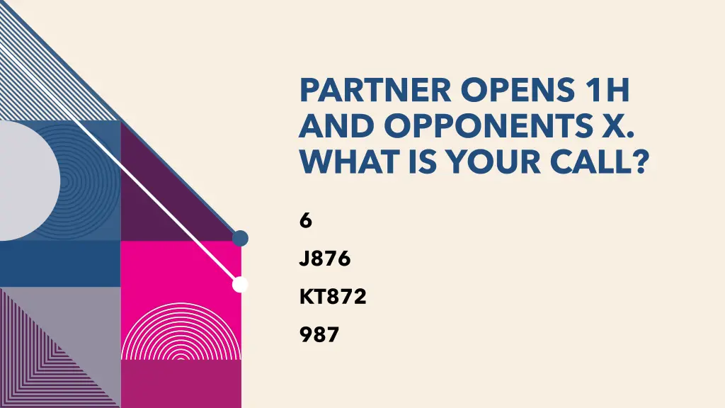 partner opens 1h and opponents x what is your call