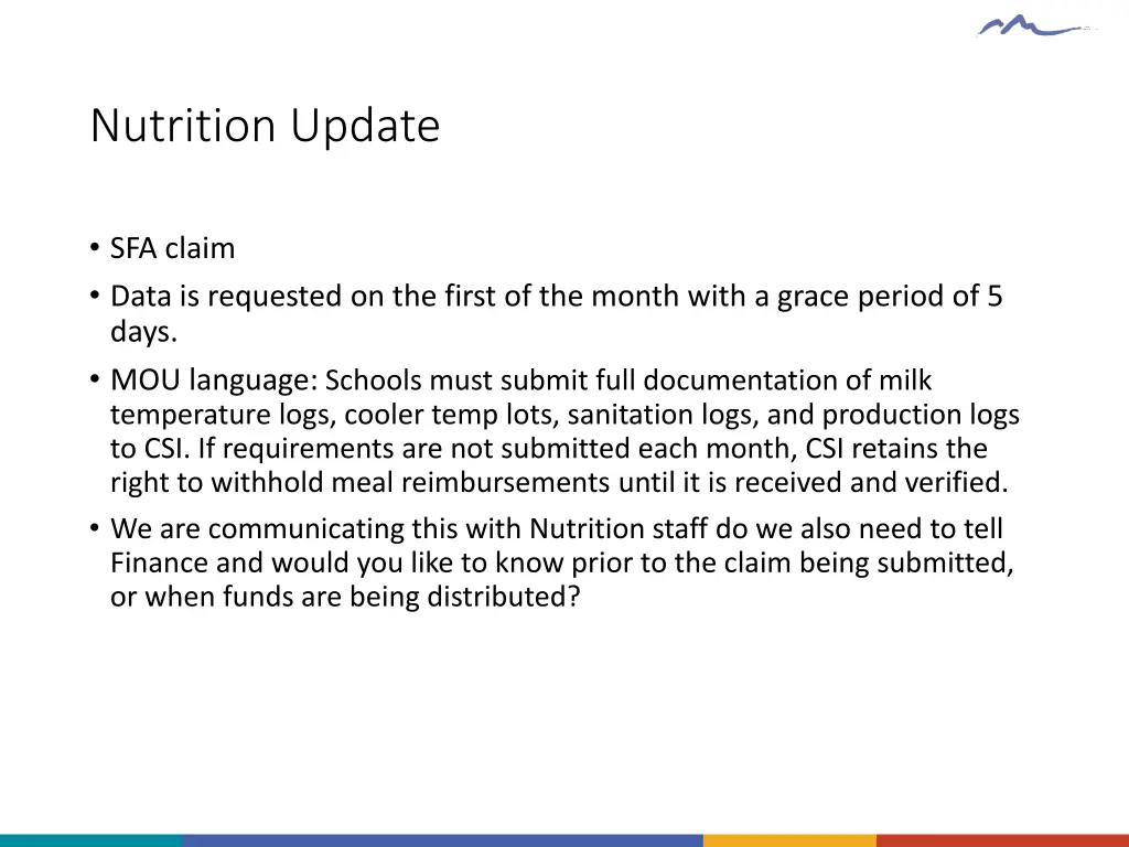 nutrition update