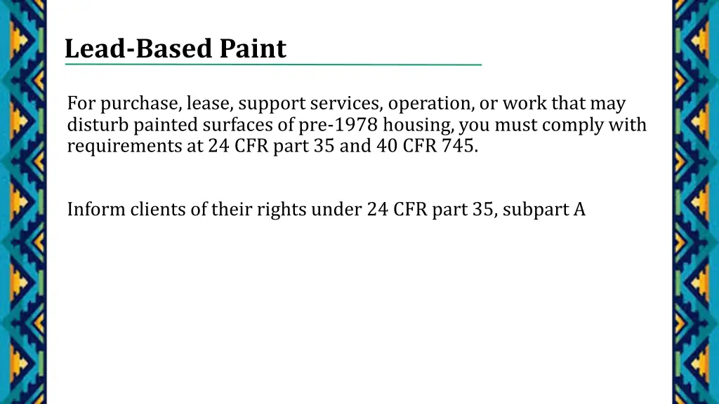 lead based paint
