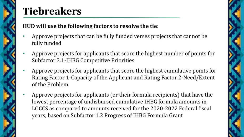 tiebreakers