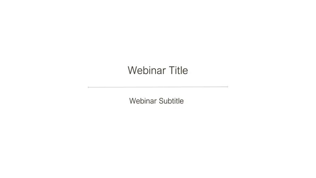 webinar title