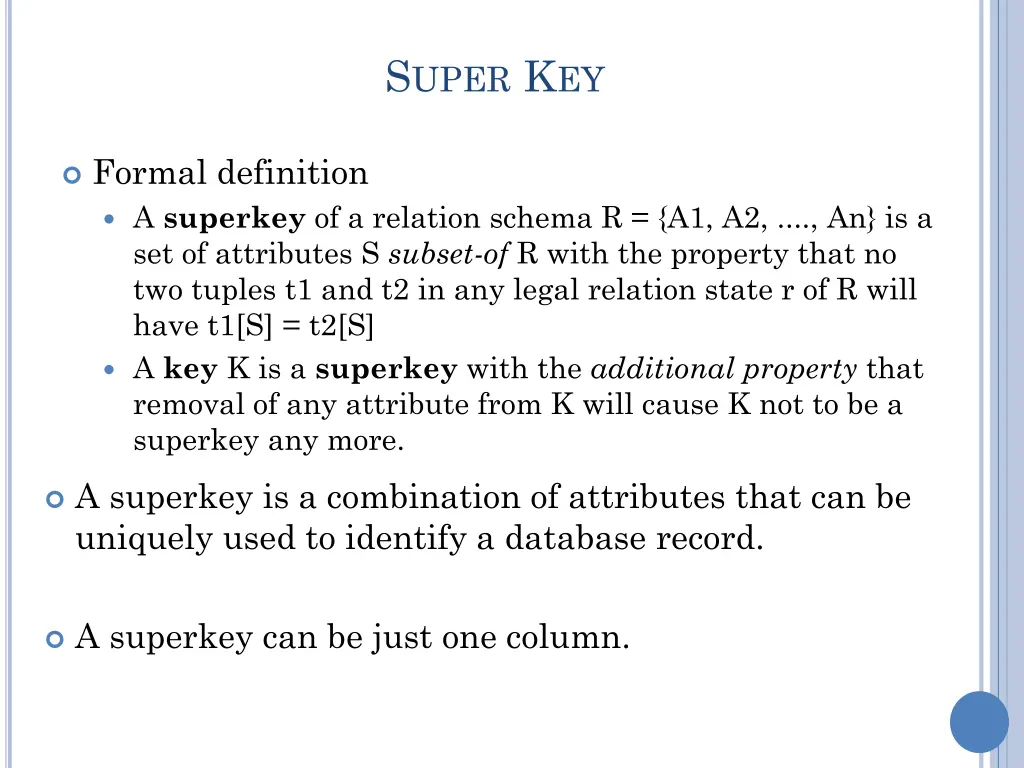 s uper k ey