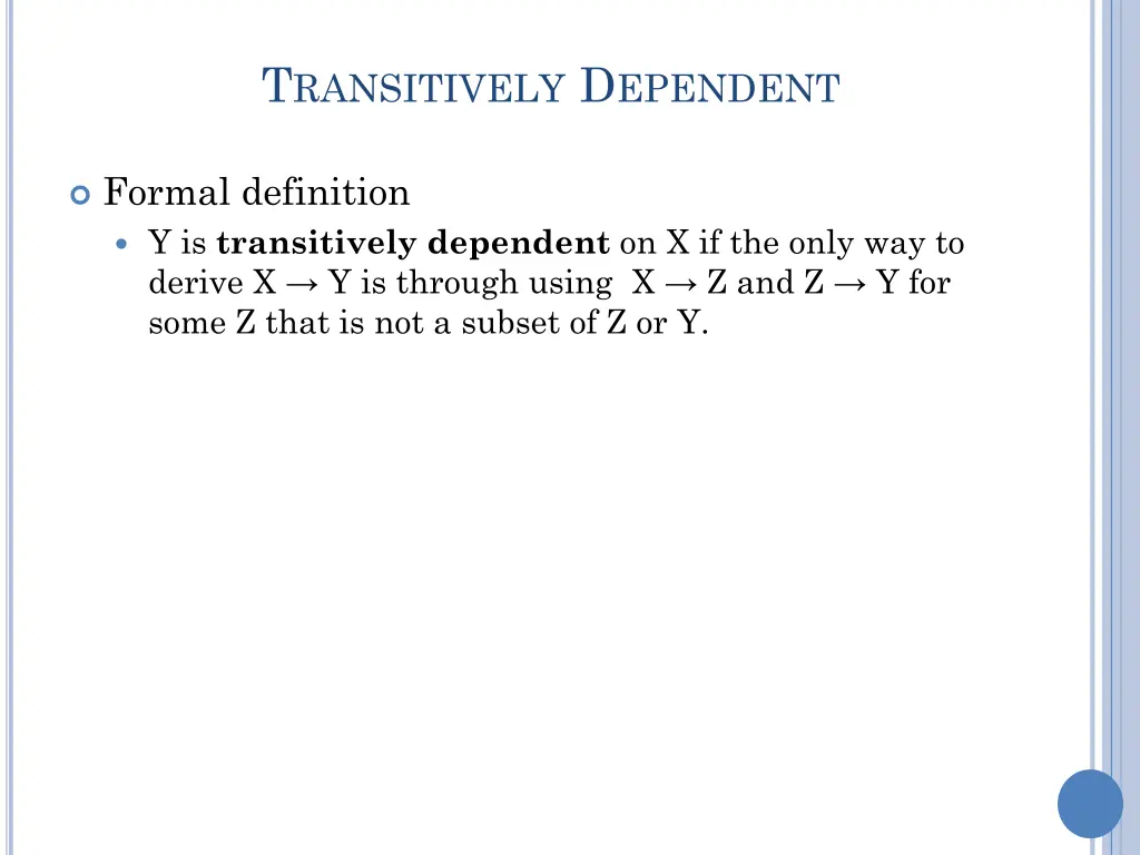 t ransitively d ependent