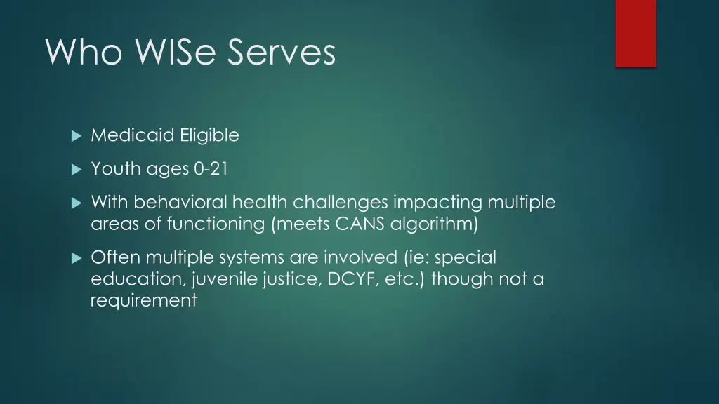 who wise serves