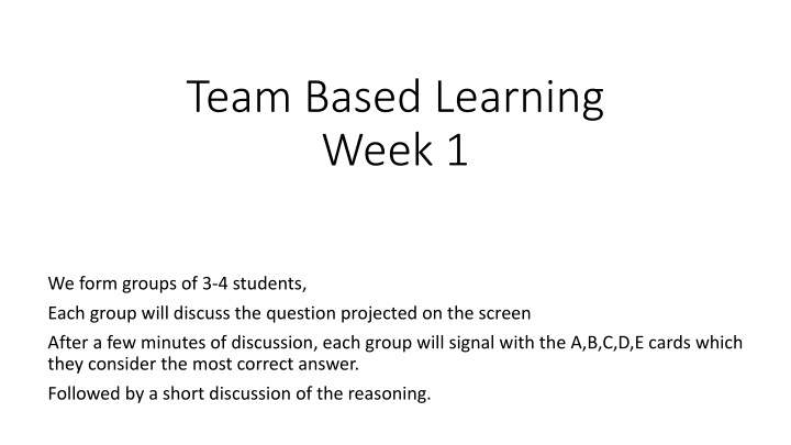 team based learning week 1