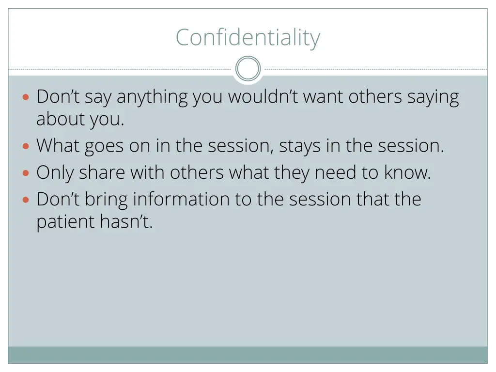 confidentiality