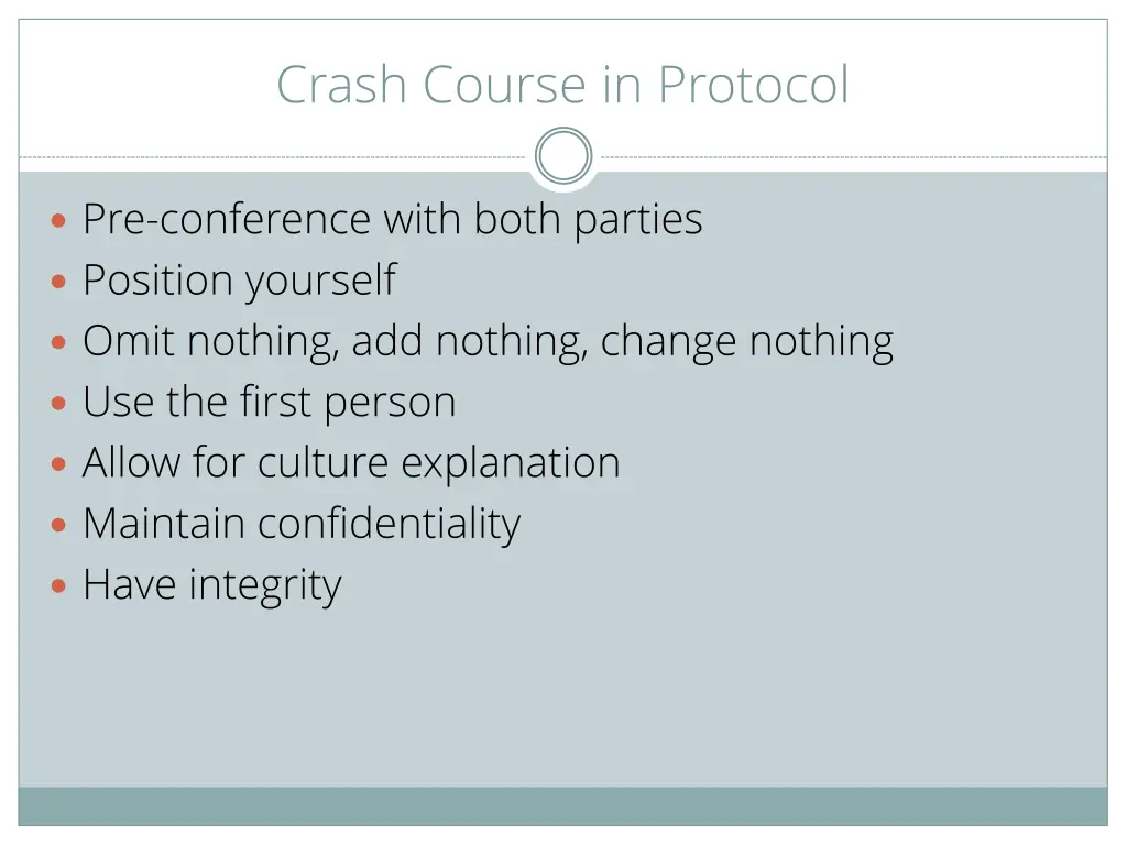 crash course in protocol