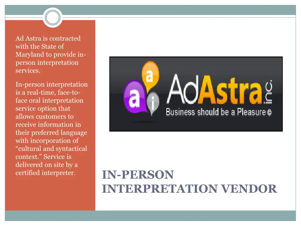 ad astra is contracted with the state of maryland