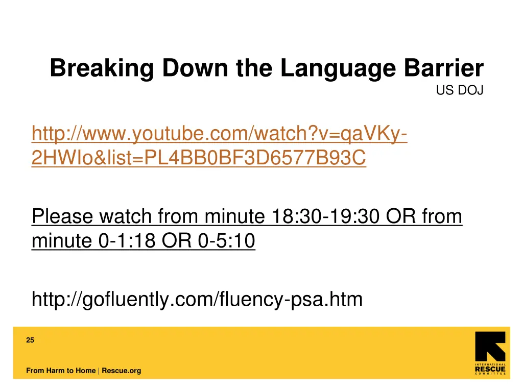 breaking down the language barrier