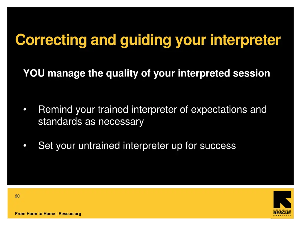 correcting and guiding your interpreter 1