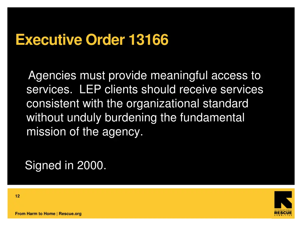 executive order 13166