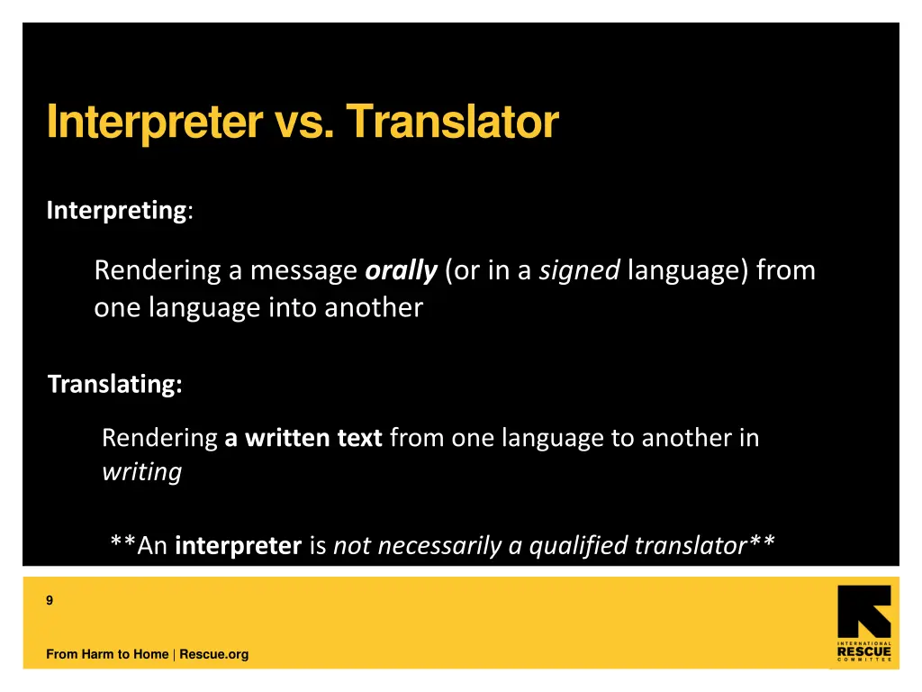 interpreter vs translator