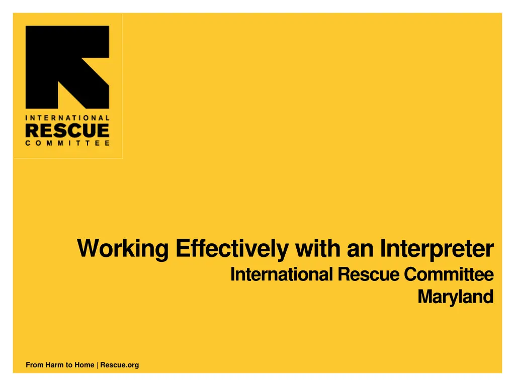 working effectively with an interpreter