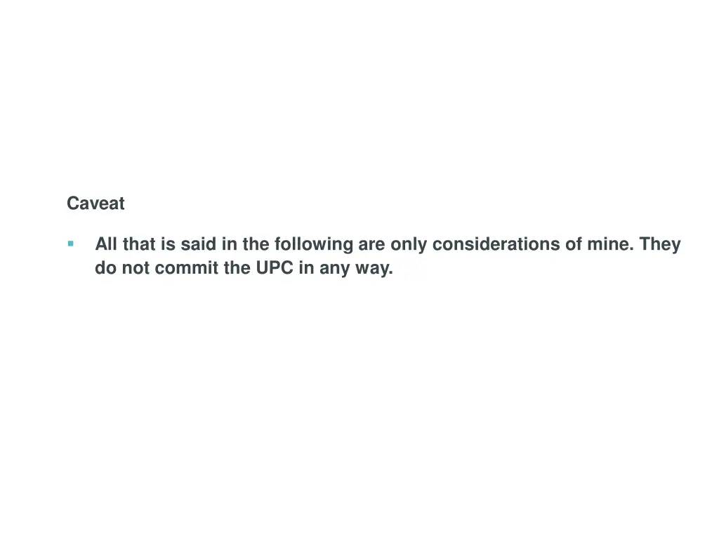 caveat