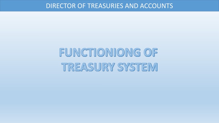 director of treasuries and accounts